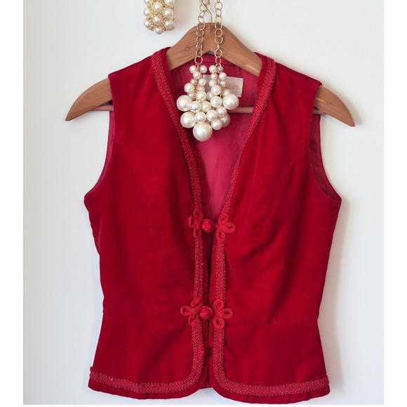 Koret Other - Vintage Koret of California Red Velvet Vest